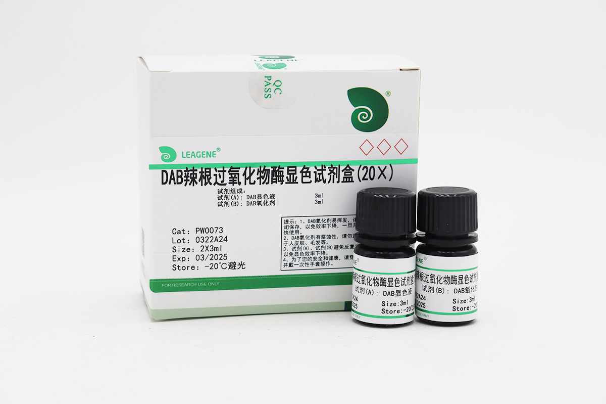 DAB辣根过氧化物酶显色试剂盒(20×)，雷根生物，PW0073